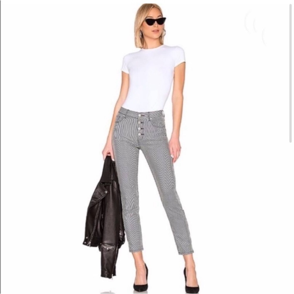 Joie High-Waist Strips Women's Jeans with Button Fly size 24